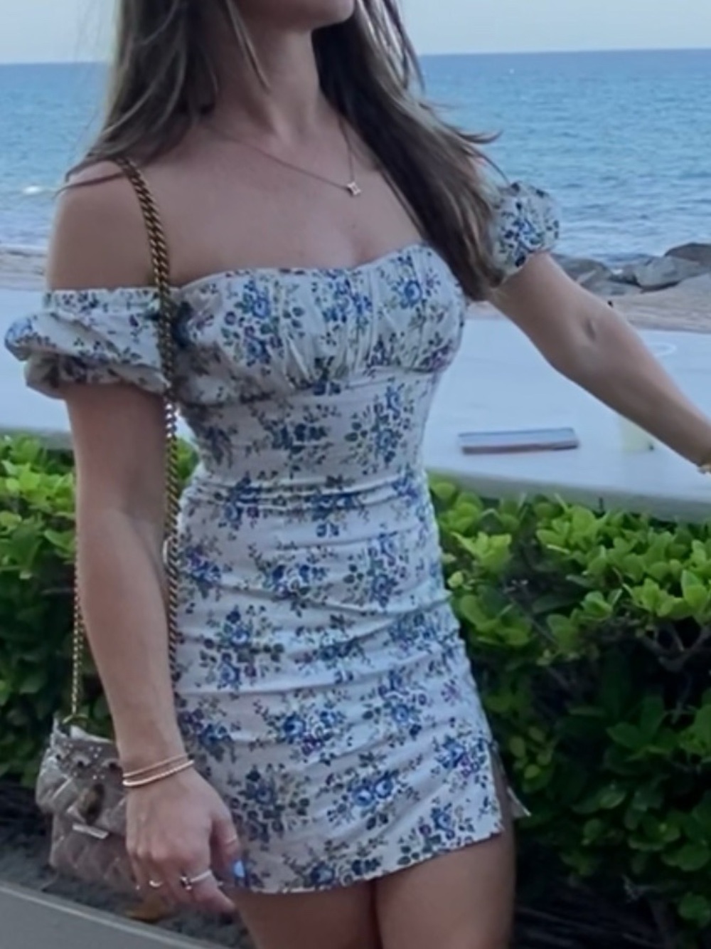 ASTR the Label Floral Puff Sleeve Mini Dress